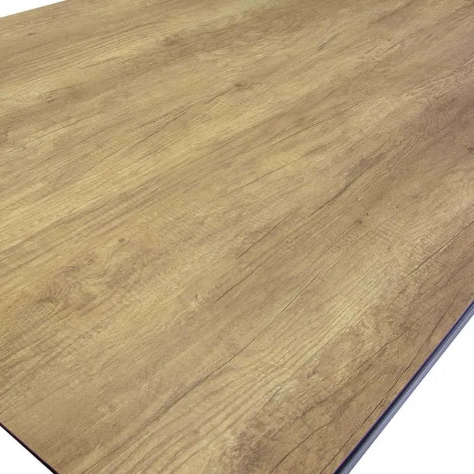 Utdragbart bord 240 cm i aluminium med HPL-skiva - Righello Viadurini