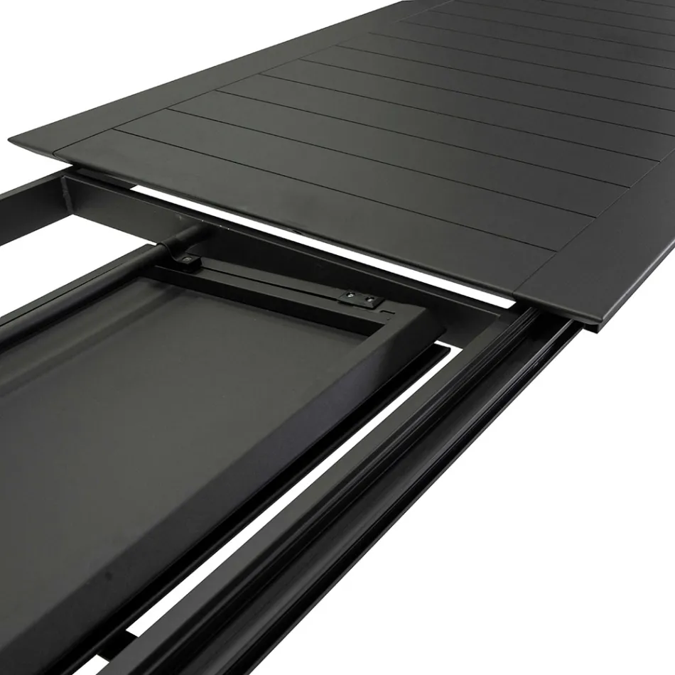 Utdragbart bord 240 cm i aluminium med olika ytbehandlingar - Notebook Viadurini