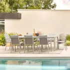 Utdragbart bord till 240 cm i pulverlackerad aluminium - färg Viadurini