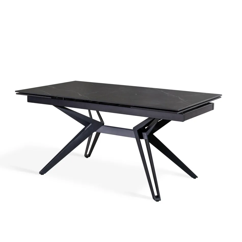 Utdragbart bord till 240 cm i keramik och metall - Bukett Viadurini