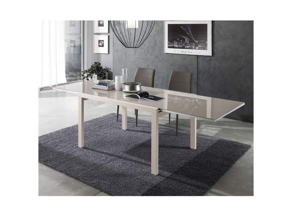 Utdragbart bord till 240 cm i Lackat trä Design Made in Italy - Jacobs Viadurini