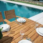 Utdragbart bord till 240 cm för trädgården av akacieträ - Sereno Viadurini