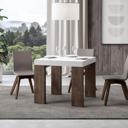 Utdragbart bord till 246 cm i olika ytbehandlingar Made in Italy - Träd Viadurini