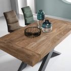Utdragbart bord till 260 cm med träeffektskiva Made in Italy - Odelmo Viadurini