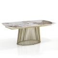 Utdragbart bord till 260 cm i keramik, marmor och metallfinish - Veneto