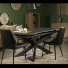 Utdragbart bord 260 cm i metall och syntetsten - Underwater Viadurini