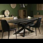 Utdragbart bord 260 cm i metall och syntetsten - Underwater Viadurini