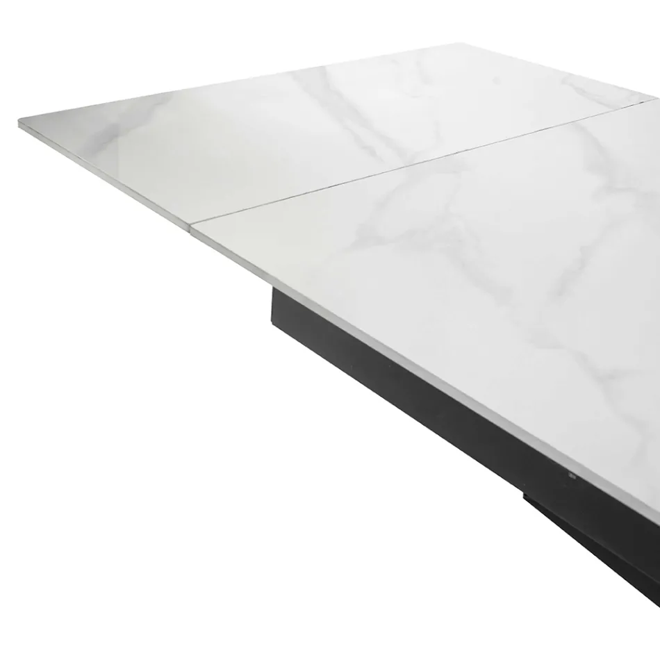 Utdragbart bord 260 cm i metall och syntetsten - Underwater Viadurini