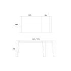 Utdragbart bord till 265 cm i Canaletto valnötsträ Tillverkat i Italien - Orchidea Viadurini