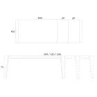 Utdragbart bord till 265 cm i Canaletto valnötsträ Tillverkat i Italien - Orchidea Viadurini