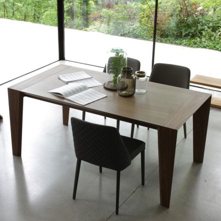 Utdragbart bord till 265 cm i Canaletto valnötsträ Tillverkat i Italien - Orchidea Viadurini