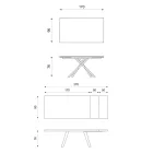 Utdragbart bord till 270 cm med HPL-skiva och aluminiumunderrede - Sök Viadurini