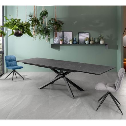 Utdragbart bord till 270 cm med HPL-skiva och aluminiumunderrede - Sök Viadurini