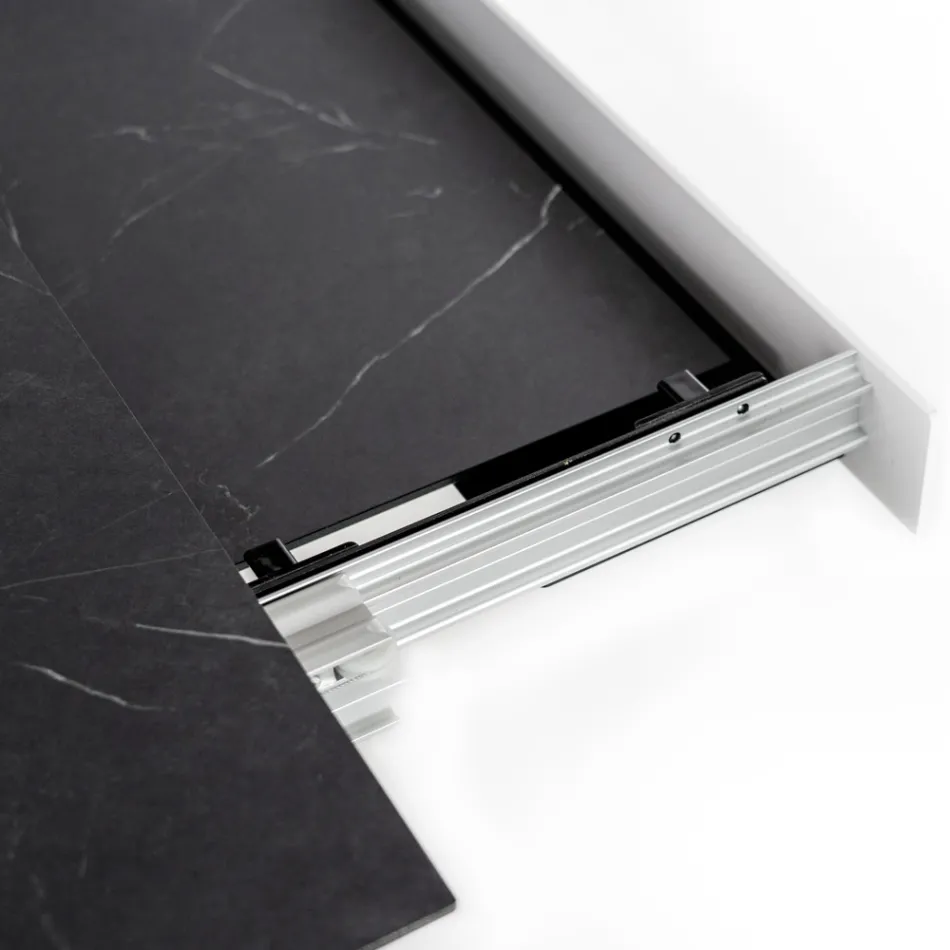 Utdragbart bord till 270 cm med HPL-skiva och aluminiumunderrede - Villongo Viadurini