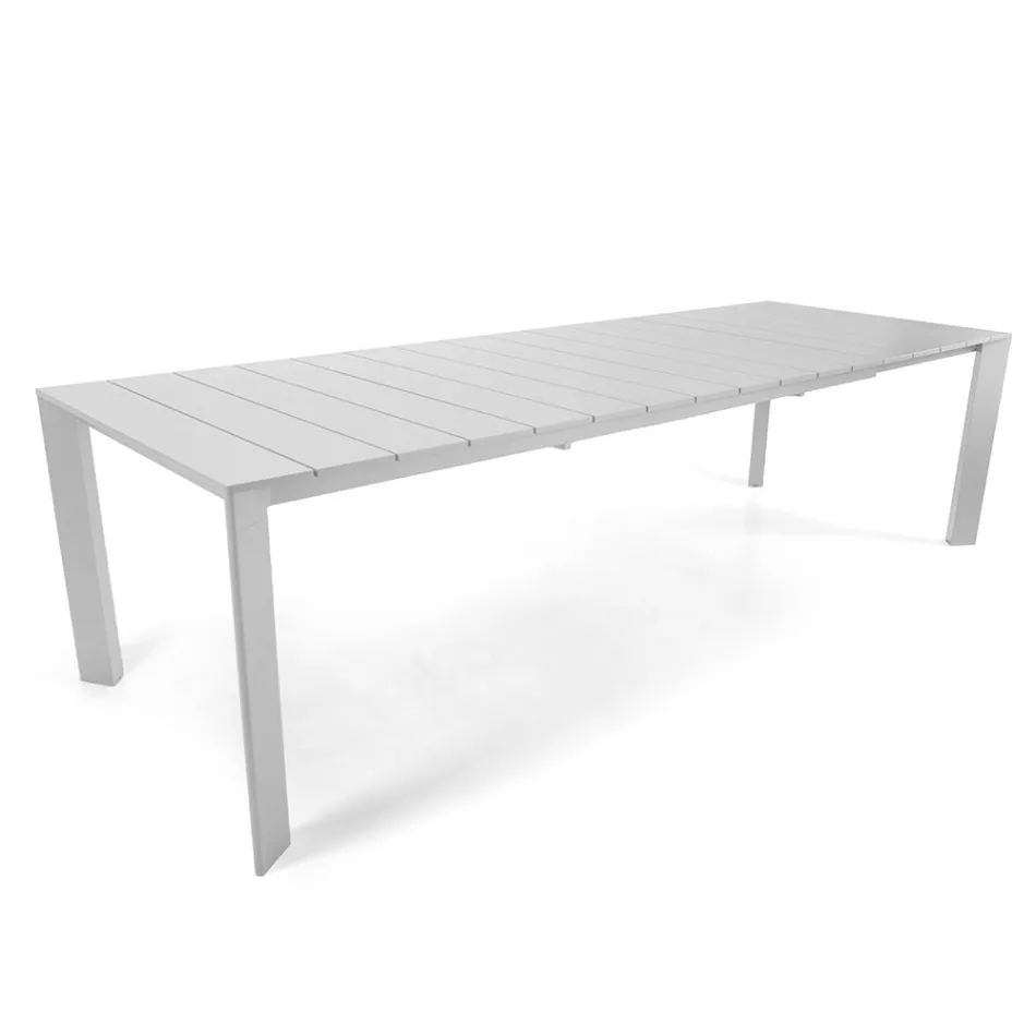 Utdragbart bord 281 cm i aluminium med skiva - Specific Viadurini