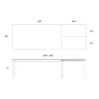 Utdragbart bord till 298 cm i keramik och metall Made in Italy - Tulip Viadurini