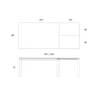 Utdragbart bord till 298 cm i keramik och metall Made in Italy - Tulip Viadurini