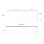Utdragbart bord till 298 cm i keramik och metall Tillverkat i Italien - Tulpan Viadurini