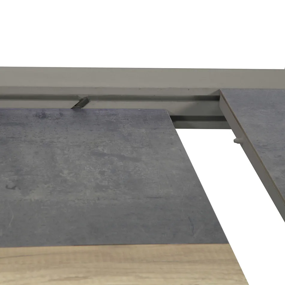 Utdragbart bord 300 cm i aluminium med HPL-skiva - Righello Viadurini