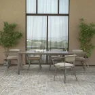 Utdragbart bord 300 cm i aluminium med HPL-skiva - Righello Viadurini