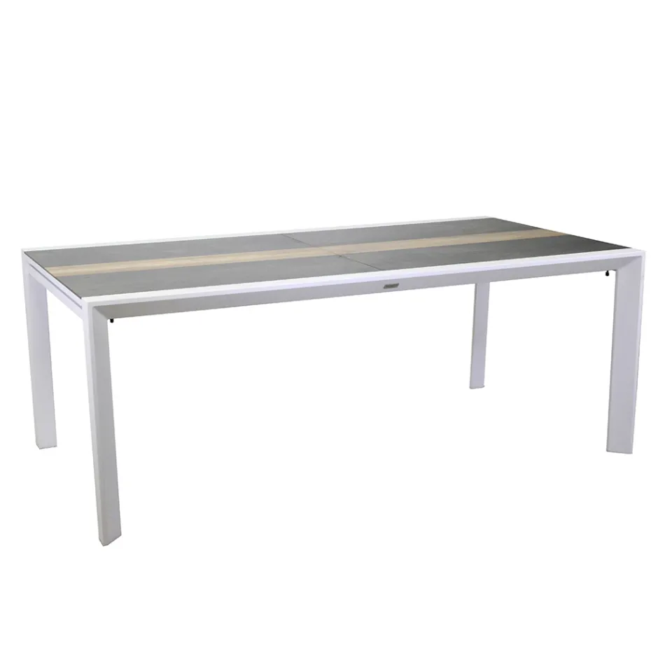 Utdragbart bord 300 cm i aluminium med HPL-skiva - Righello Viadurini