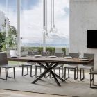 Utdragbart bord till 440 cm med rörformade järnben Made in Italy - Prato Viadurini