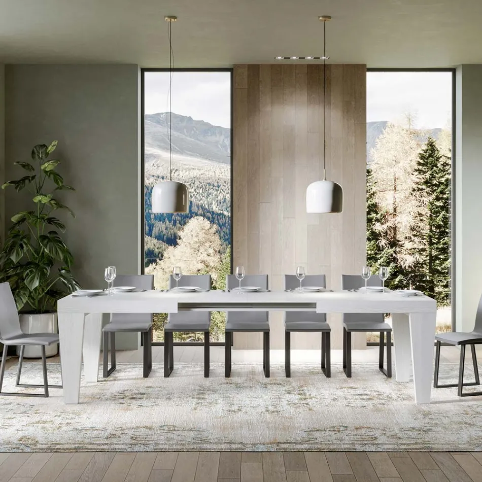 Utdragbart bord till 440 cm Finns i olika utföranden - Mountain Viadurini