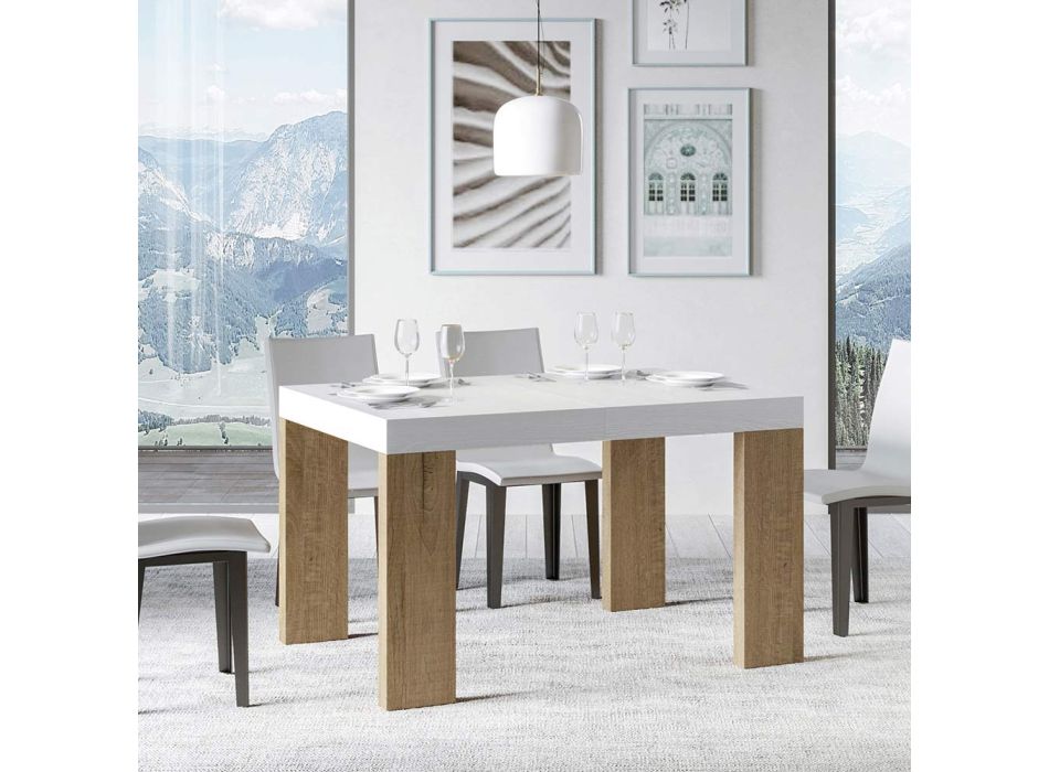 Utdragbart bord till 440 cm i olika ytbehandlingar Made in Italy - Träd Viadurini