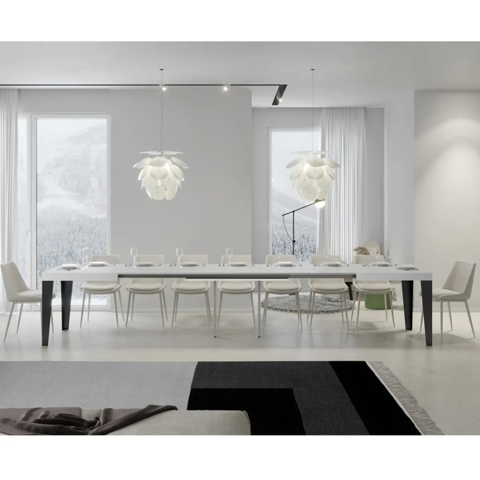 Utdragbart bord till 440 cm i olika storlekar och utföranden Made in Italy - Beach Viadurini