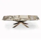 Utdragbart fatformat bord med integrerade förlängningar Made in Italy - Grotta Viadurini