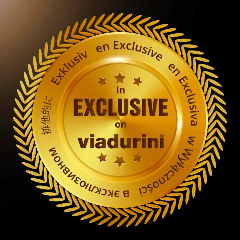 Vit utdragbar bord med naturlig fast struktur Rico Viadurini