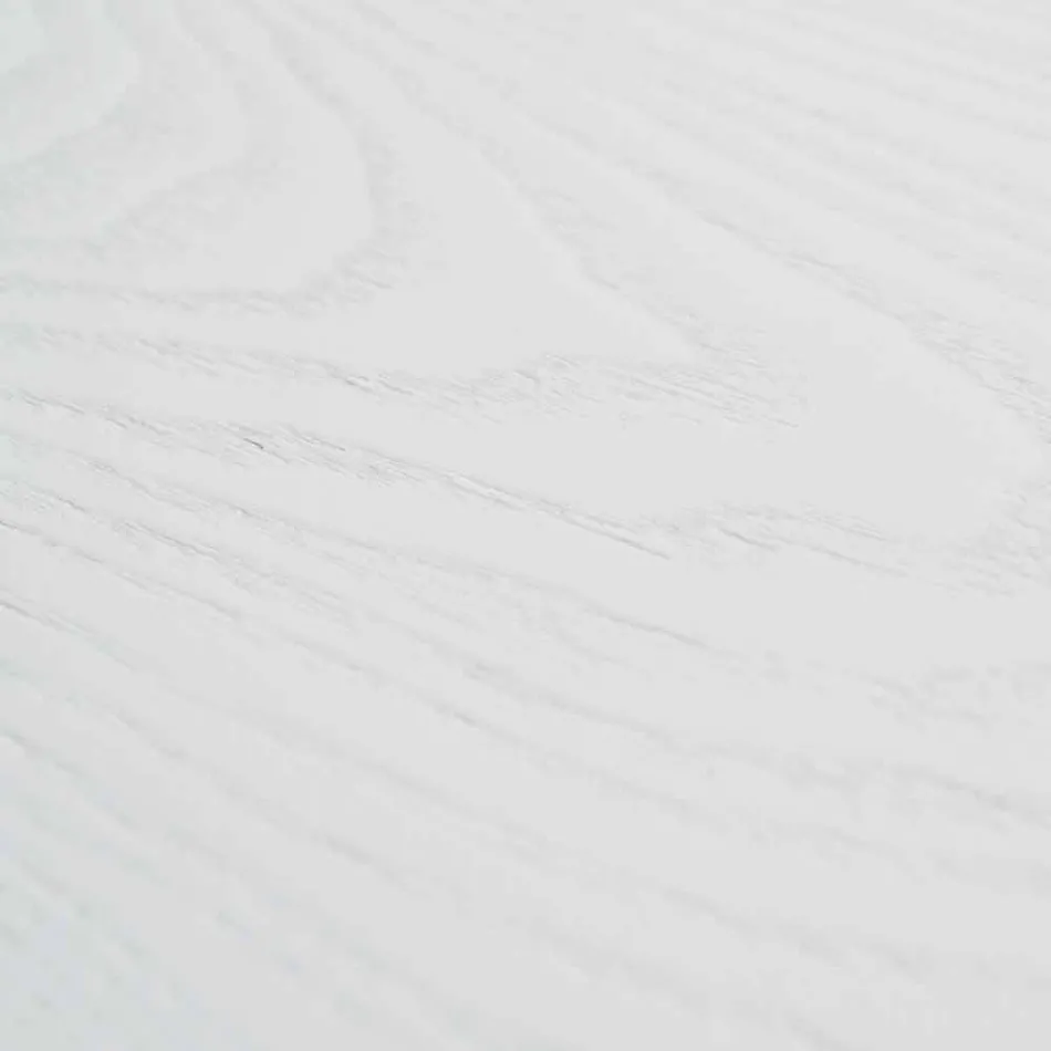 Utdragbart vitt bord med struktur i naturligt solid Rico Viadurini