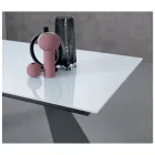 Utdragbart bord med sidoförlängning i mjölkglas - Aperol Viadurini