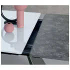 Utdragbart bord med sidoförlängning i mjölkglas - Aperol Viadurini