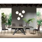 Utdragbart bord med synkroniserad sidoöppning i melamin - Settimmio Viadurini