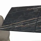 Utdragbart bord med bas och skiva i olika ytbehandlingar tillverkat i Italien - Settimmio Viadurini