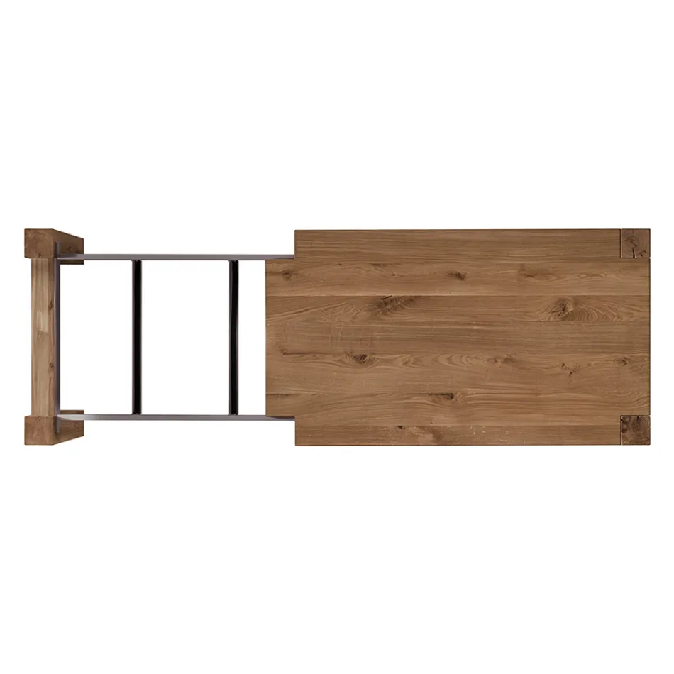 Utdragbart bord med fanerade ben och skiva Tillverkat i Italien - Tash Viadurini