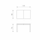 Utdragbart bord med ben i bokträ, L130 / 210xP80cm, Denisio Viadurini