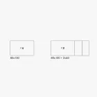 Utdragbart bord med vita metallben och melaminskiva - Shaila Viadurini