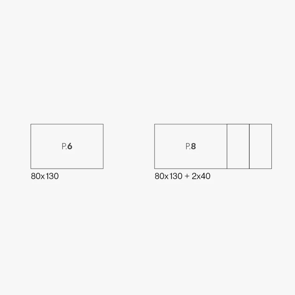 Utdragbart bord med vita metallben och melaminskiva - Shaila Viadurini