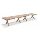 Utdragbart bord, med Melamine Wood Top - Atessa Viadurini