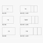 Utdragbart bord med melaminskiva och metallunderrede - Ariel Viadurini