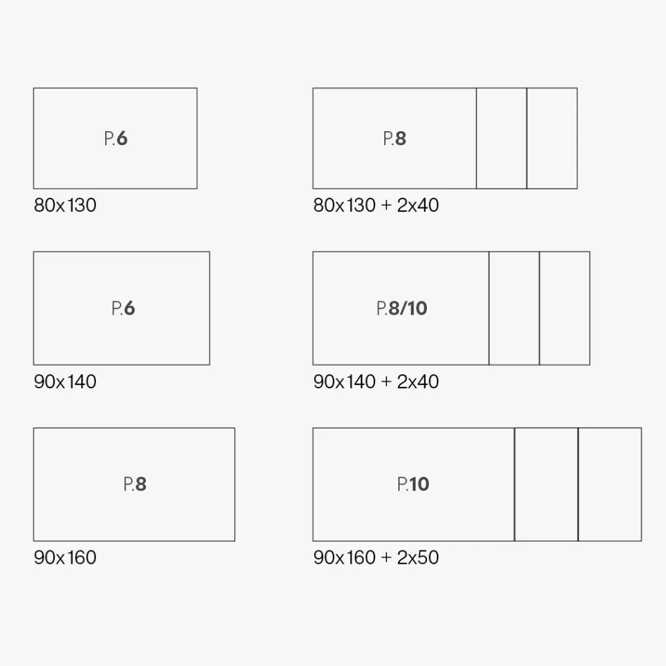 Utdragbart bord med melaminskiva och metallunderrede - Ariel Viadurini