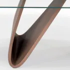 Utdragbart bord med glasskiva Tillverkat i Italien - Equatore Viadurini