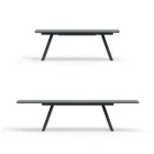 Utdragbart trädgårdsbord i galvaniserat stål Tillverkat i Italien - Brienne Viadurini