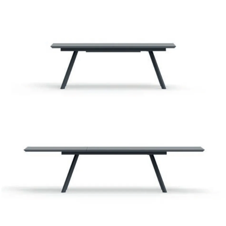 Utdragbart trädgårdsbord i galvaniserat stål Tillverkat i Italien - Brienne Viadurini