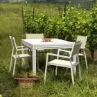 Utdragbart trädgårdsbord helt i aluminium - plåt Viadurini