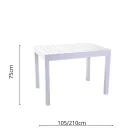 Utdragbart trädgårdsbord tillverkat helt av aluminium - plåt Viadurini