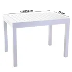 Utdragbart trädgårdsbord helt i aluminium - plåt Viadurini