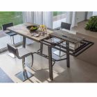 Utdragbart matbord i trä och metall upp till 280 cm - Gallotto Viadurini